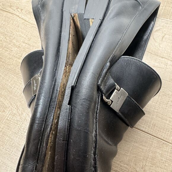 Salvatore Ferragamo Men’s 10.5 D Leather Gancini Side Bit Italy Studio Loafers main image 4